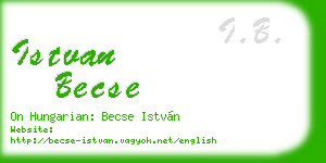 istvan becse business card